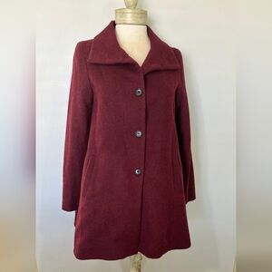 Burgundy Wool Coat